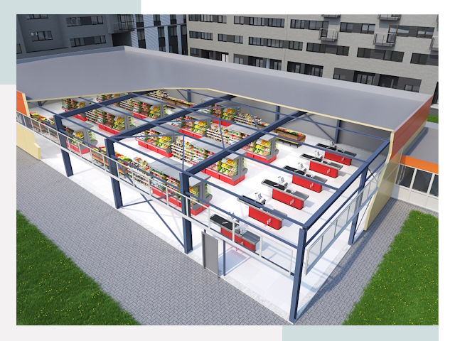 Строительство магазинов в Нягань от 611 руб. за м²