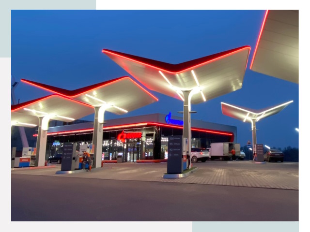 Навесы для АЗС в Нягани