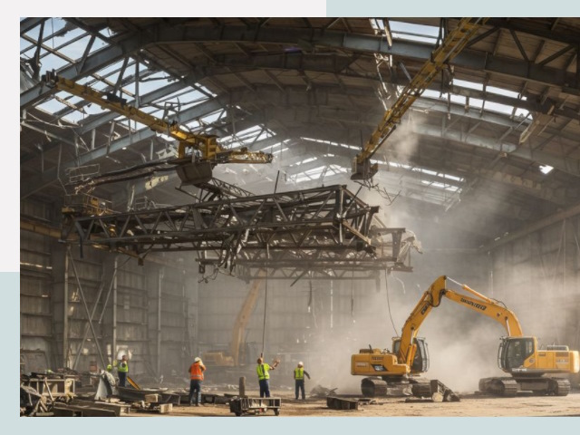 Демонтаж ангаров в Нягани от 611 руб. за м²